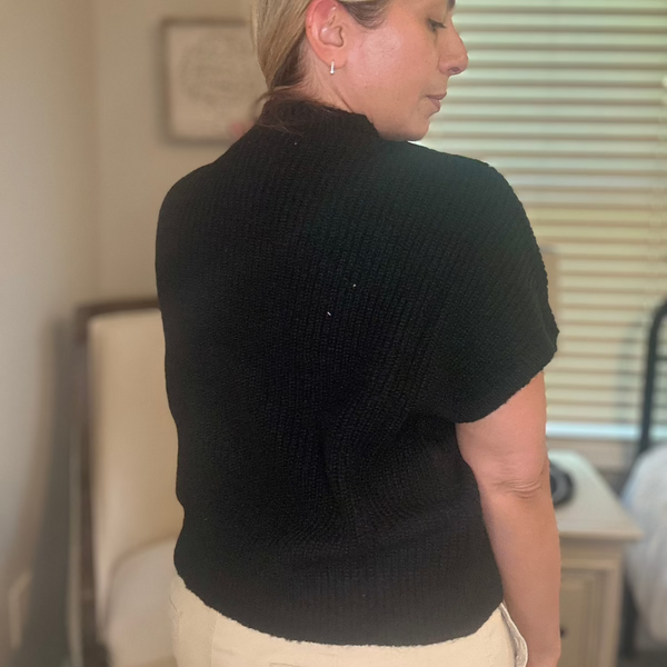 Helen Gold Stitch Sweater Top
