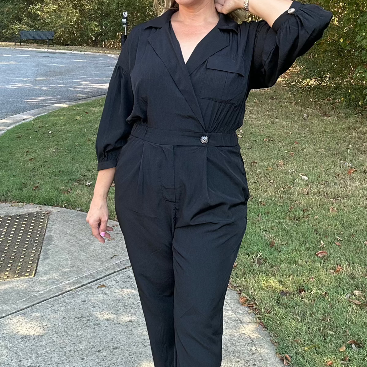 Nikki Notch Collar Jumpsuit