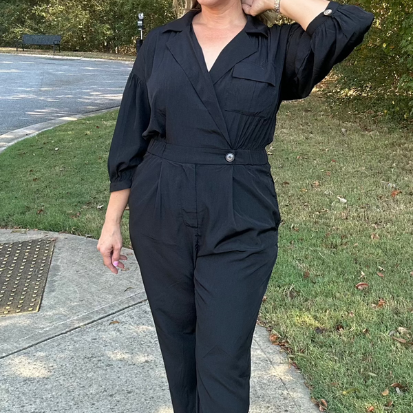 Nikki Notch Collar Jumpsuit