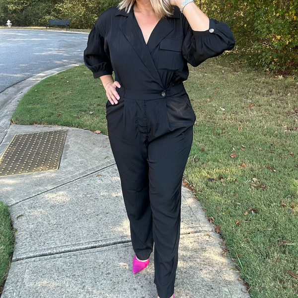 Nikki Notch Collar Jumpsuit