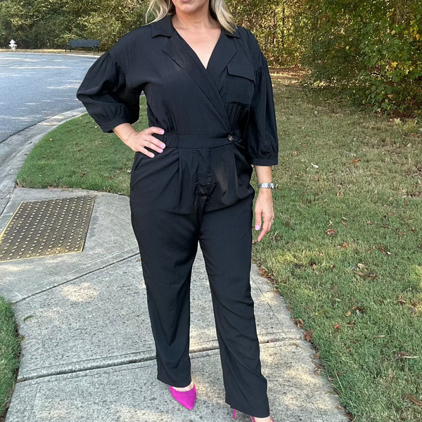 Nikki Notch Collar Jumpsuit