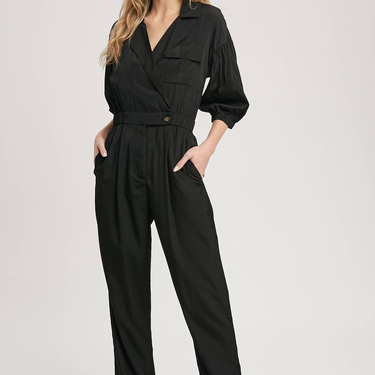 Nikki Notch Collar Jumpsuit